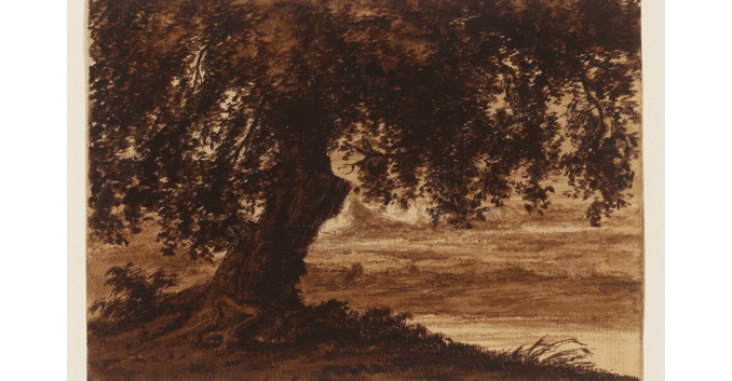 Alexandre Cozens, 
Uma grande árvore sobre a água, s/d.