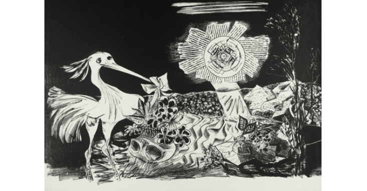 Ceri Richards, O crânio florido, 1965