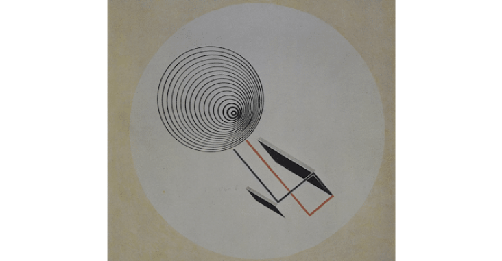 Eliezer Markowich Lissitzky, Proun 93. Espiral flutuante, 1924