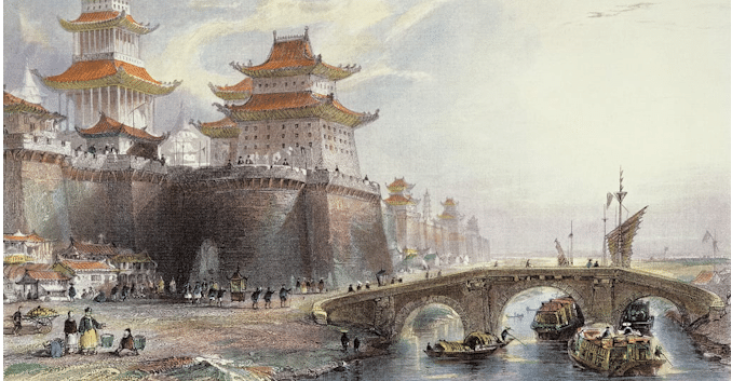 Thomas Allom, Portão Ocidental de Pequim, c. 1850.